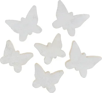 Produktbild von Holzschmetterling Weiß Deko 28er-Set Basteln & Verzieren, 30 Stück