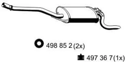 Produktbild von ERNST 353106 Endschalldämpfer passend für MERCEDES-BENZ 190 (W201) Auspuff
