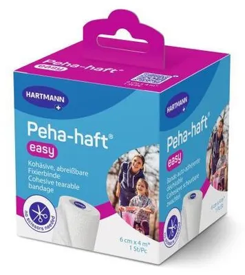 Produktbild von Hartmann Peha-haft Easy Kohäsivbinde weiß 6 cm x 4 m | Packung (1 Stück)