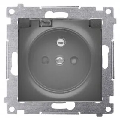 Image de Prise simple IP44 z/u et stores, noir DGZ1BUZ.01/49A SIMON 54