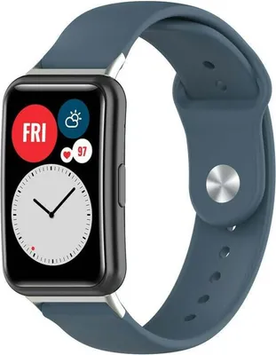 Produktbild von Strap-it Huawei Watch Fit Sportarmband (Blau Grau)