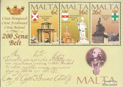 Produktbild von Briefmarken Malta 1997 Mi Block15 (kompl.Ausg.) postfrisch Zabbar