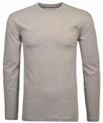 Ragman Langarm-T-Shirt langarm rundhals in grau