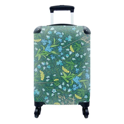 Produktbild von MuchoWow® Koffer Handgepäck Trolley Rollkoffer Kleine Reisekoffer mit 4 Rollen - Muster - Grün - Blau - Cabin Size < 55x40x23 cm & 55x40x20 cm - Fotokoffer - Kabinenkoffer - Boardgepäck - Reise-Box - Reisekoffer - Reisegepäck - Koffer mit Bild - Trolley für Kinder