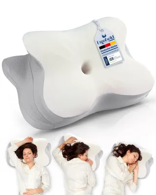 Ergoheld orthopäd. und ergonomisches Kopfkissen für Seiten-, Rücken- und Bauchschläfer. 