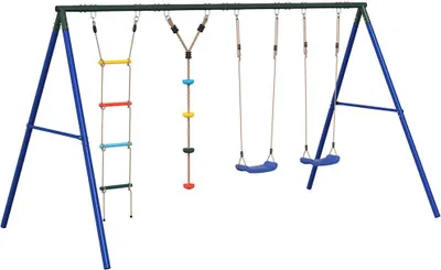 Immagine prodotto di vidaXL Set di altalene con sedili per altalene Scala di corda Altalena per arrampicarsi