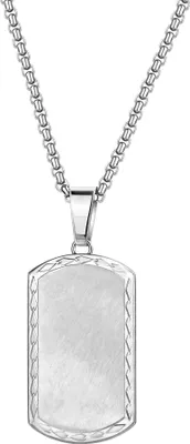 Produktbild von F Anhänger mit Kette Edelstahl 60cm weiß 346040045-60