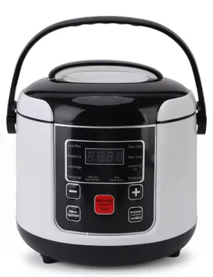 Mini-Reiskocher 12 V, 2 l, tragbar, antihaftbeschichtet, mit Dampfgareinsatz