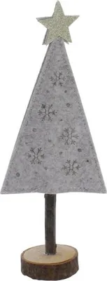 Produktbild von Standdeko - Tannenbaum mit Stern - ca. 12,5 x 8 x 32 cm