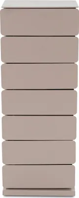 Produktbild von Schuhschrank Joey 7  Spinder Design aus Stahl Taupe -37 x 98,5 x 26 cm