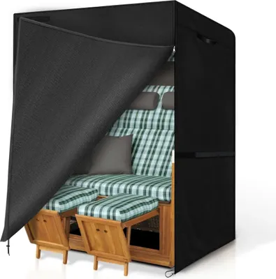Produktbild von Strandkorb Schutzhülle Strandkorbhülle Wasserdicht Oxford 210D Gewebe Oxford 210D Gewebe Abdeckung 135*105*175/140cm schwarz