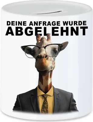 Produktbild von Deine Anfrage Wurde Abgelehnt Beutel  Büro-Beutel Beamter Behörde Lustig Humorvoll Giraffe