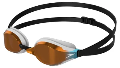 Produktbild von Speedo - "Fastskin Speedsocket 2" Schwimmbrille für Herren/Damen Unisex IG4598 (Einheitsgröße) (Schwarz/Weiß/Feuergold)