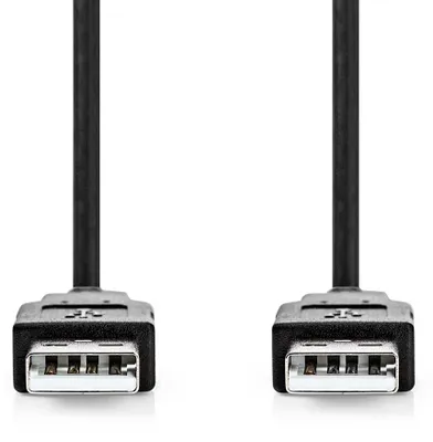 Zdjęcie produktu dla Nedis CCGL60000BK20, 2 m, USB A, USB A, USB 2.0, 0,48 Gbit/s, Czarny