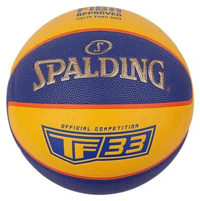 Image de Spalding Tf33 3X3 Game Basketball - Jaune / Bleu | Taille: 6