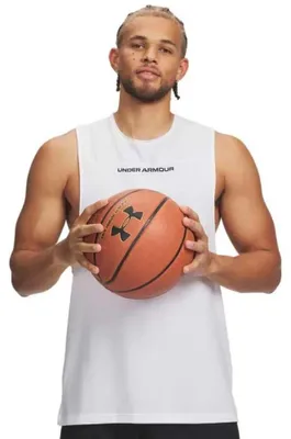 Produktbild von Under Armour Hoops Training ärmelloses T-shirt Weiß S Mann Weiß S