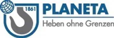 A logo and text for the brand PLANETA.