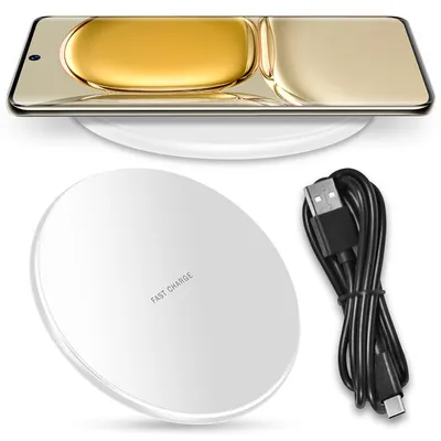 Produktbild von Wireless QI Charger 15W Huawei P50 P40 P30 Pro Plus Induktive Schnellladestation