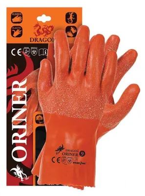 Imagen del producto de Guantes de protección, talla 10, 12 unidades, color naranja, para uso laboral
