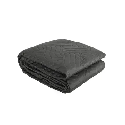 Zdjęcie produktu dla Elegancka jednokolorowa narzuta na łóżko, narzuta na sofę wykonana w 100% z poliestru 140x210 cm w kolorze antracytowym