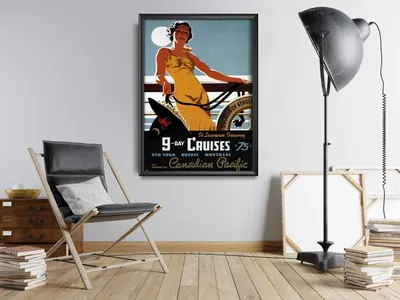 Produktbild von Poster - Canvas - Leinwand - 21 cm x 29,7 cm - Fotoposter - Leinwandkunst - Canadian Pacific