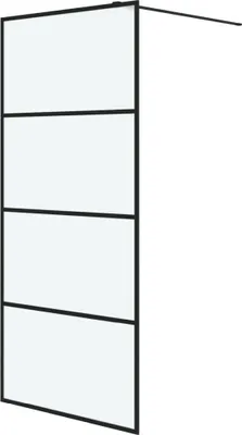 Obrázek produktu pro Sprchová zástěna walk-in černá 90 x 195 cm mléčné ESG sklo
