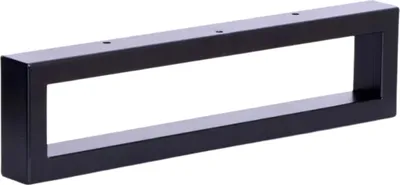 Produktbild von Rechteckiges Möbelbein, Möbelfüß, Schrankfuß,  Schwarze, Metallbein 1 Stück 40x10cm, Sockelfuß, loft-Stil, Stabil Hochwertig, Stahl Pulverbeschichtet
