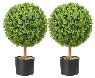 Produktbild von VEVOR 2X Buchsbaumkugel Künstlich 559mm Garten Deko Buchsbaum im Blumentopf Kuge