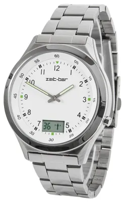 Produktbild von Zeit-Bar Funk-Armbanduhr Herren, mit Datums- und Sekundenanzeige