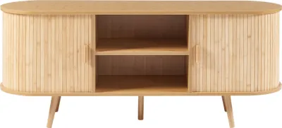 Produktbild von Sideboard 'Nordkapp' mit 2 Türen 140 x 40 x 56 cm Holz Bambus