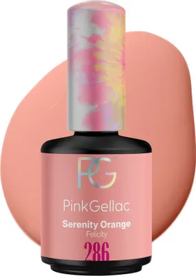 Produktbild von Pink Gellac - Shellac Nagellack 15 ml - Serenity Orange Gellack - UV Nagellack