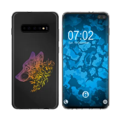 Produktbild von PhoneNatic Case kompatibel mit Samsung Galaxy S10 Plus Silikon-Hülle Floral Wolf M3-3