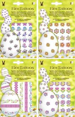 Produktbild von Osterei-Deko Tattoos 10 - 48 Stück