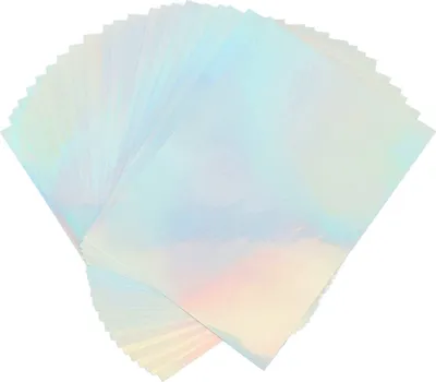 Zdjęcie produktu dla FILFEEL Papier samoprzylepny, naklejki holograficzne Holograficzne arkusze laminatu Drukarka laserowa do drukarek atramentowych Holograficzny samoprzylepny papier samoprzylepny 22 arkusze Holograficzny papier samoprzylepny do druku dla
