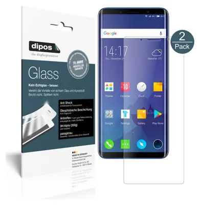 Produktbild von 2x Schutzfolie für Elephone U matt - Anti-Shock 9H Folie Glass Displayfolie