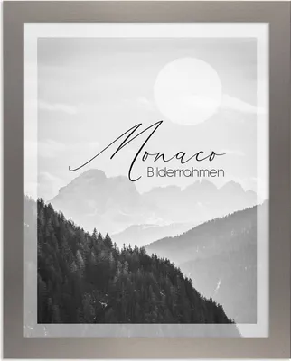 Produktbild von Bilderrahmen Monaco - 50x60 cm, Anthrazit Nachbildung, 1 mm Kunstglas klar