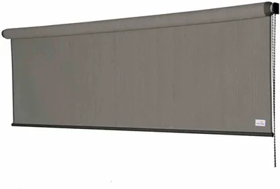 Produktbild von NESLING Coolfit Rollo Grau 2.4 x 1.48 m, Einziehbar, Flach, Seitenmarkise, Stoff, Grau, Terrasse