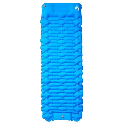 Produktbild von vidaXL Selbstaufblasende Isomatte mit Kissen Blau