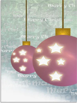 Produktbild von ARTland Wandbild Alu für Innen & Outdoor Weihnachtskugel Größe: 90x120 cm
