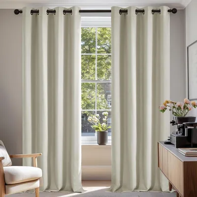 Obrázek produktu pro Zatemňovací závěsy – Izolační závěsy – Kvalitní spánek – Třívrstvá tkanina – 140 x 260 cm – Světlě béžová