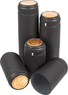 Produktbild von Schrumpfkapsel Schwarz x 300 Stück - Schrumpfkapseln Für Weinflaschen, Dekorative Thermokapseln Mit Abrissstreifen