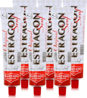 Produktbild von Mautner Estragon Senf 200g - Das würzig scharfe Original (6er Pack)