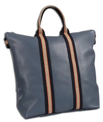 Productafbeelding van Toscanto dames rugzak, stadstype, leer en canvas, lichtblauw, modelnummer OTT609RH