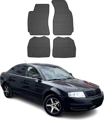 Image de Tapis de Sol pour Skoda SuperB 2001-2008 Caoutchouc Noir