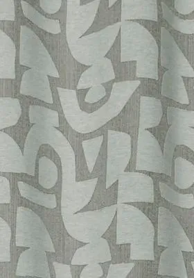 Obrázok produktu pre Záves s riasiacou páskou Chenille s grafickým vzorom zelený 175 x 135 cm