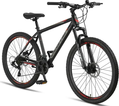 Obrázok produktu pre Licorne Bike Guide Premium Mountainbike Shimano,Farbe:Schwarz/Rot;Zoll:27.5