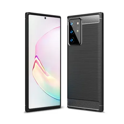 Zdjęcie produktu dla Ochronne etui na telefon komórkowy Samsung Galaxy Note 20 Ultra Case Cover Carbon Optics Black