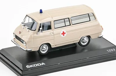 Productafbeelding van Skoda 1203 (1974), ziekenwagen (met FER-kentekenverlichting) - ABREX, schaal 1:43