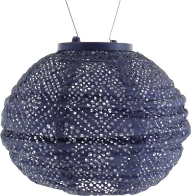 Produktbild von LUMIZ Lampion Solarlampe Round 20 Topaze Future Dusk blau-violett Ø 20 cm - Tyvek®