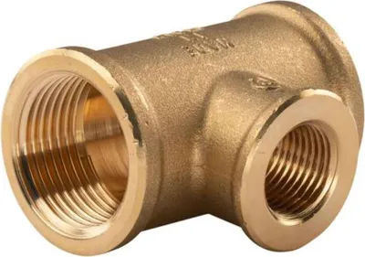 Produktbild von Messing Gewinde-Fitting T-Stück Mittelabgang reduziert 1'IG - 1/2'IG - 1'IG - schwere Ausführung
